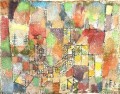 Two country houses Paul Klee with texture